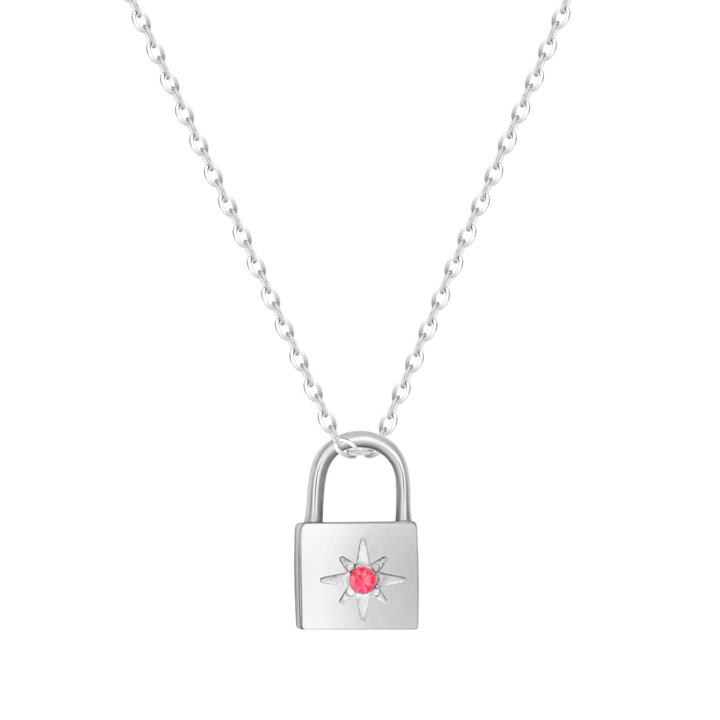 Padlock Birthstone Necklace - Image 26
