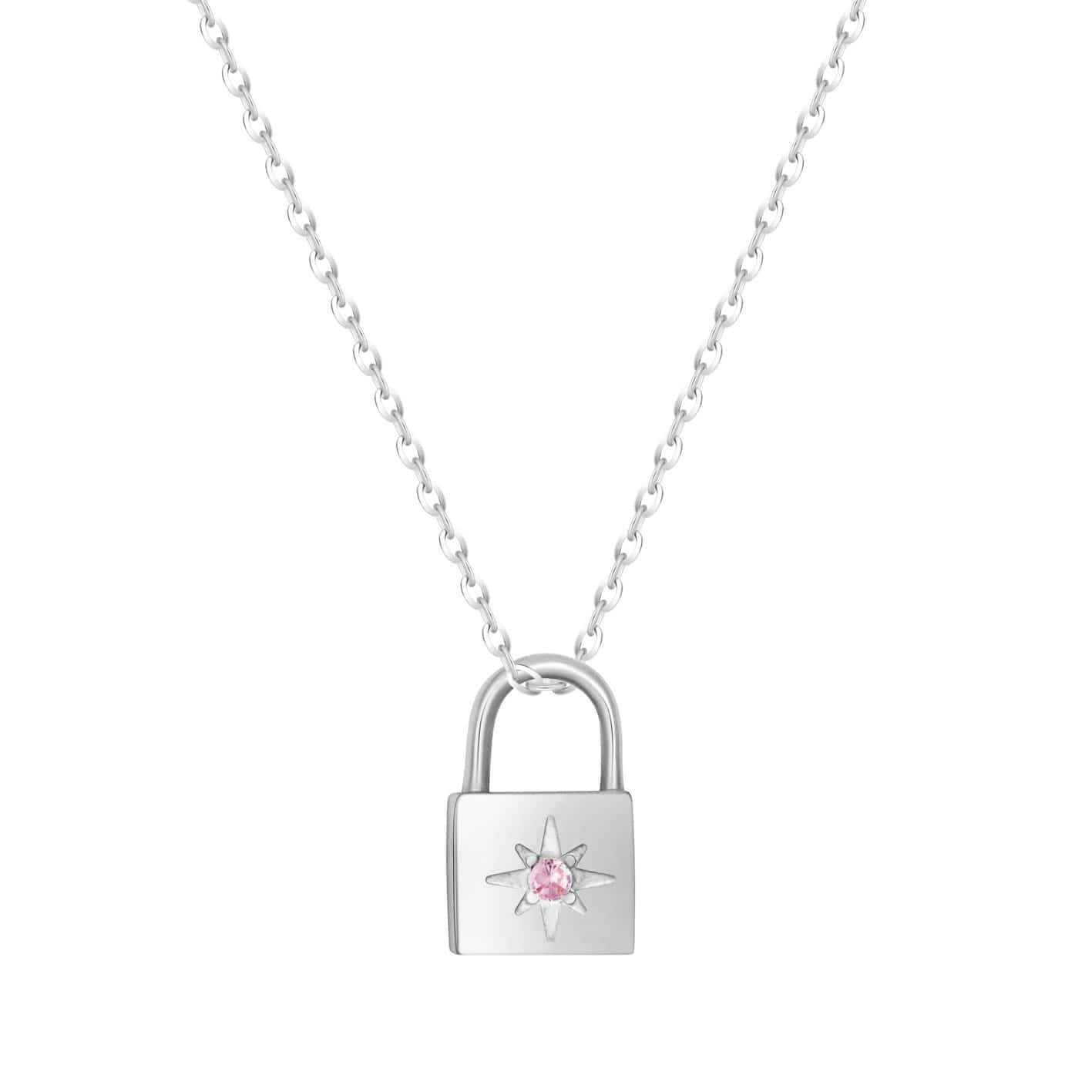Padlock Birthstone Necklace - Image 29
