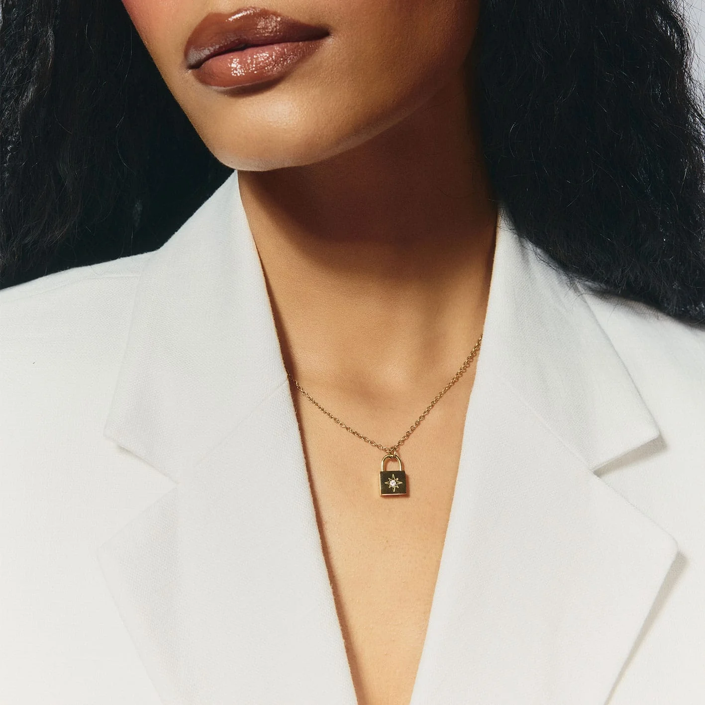 Padlock Birthstone Necklace - Image 3