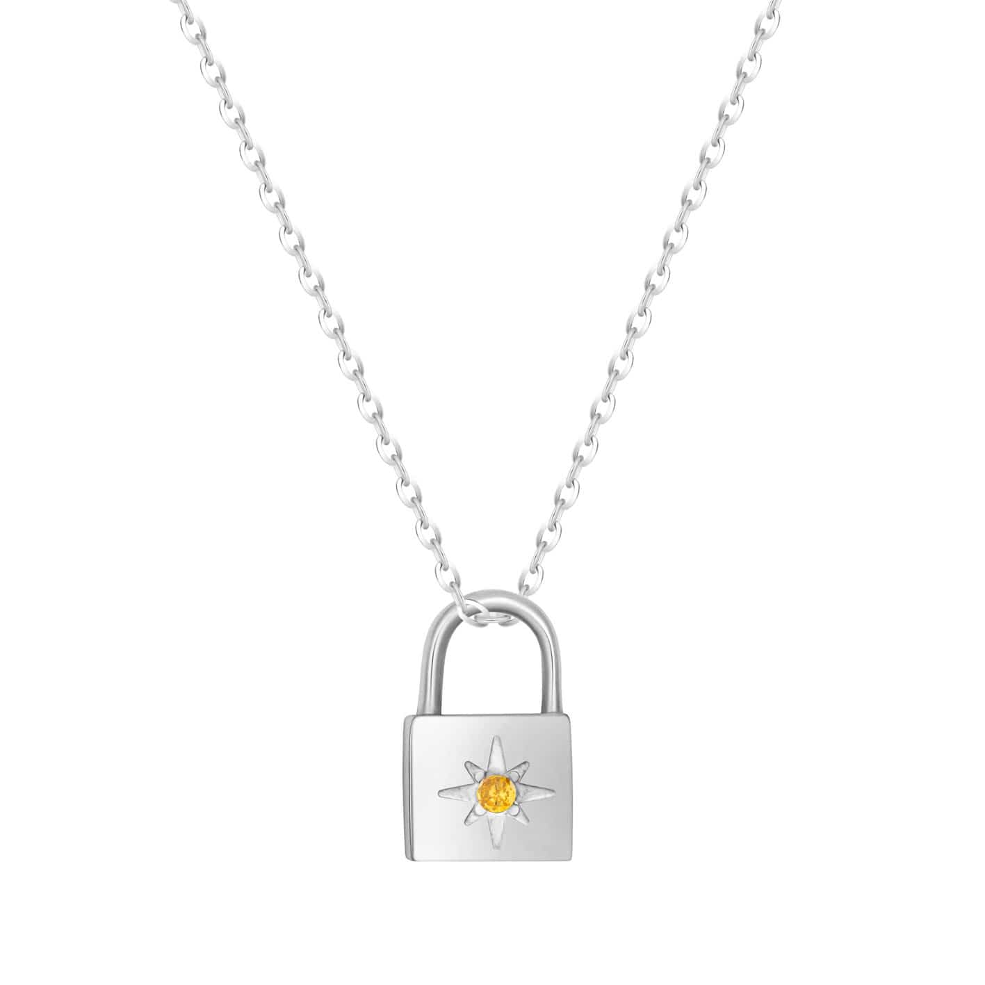 Padlock Birthstone Necklace - Image 30