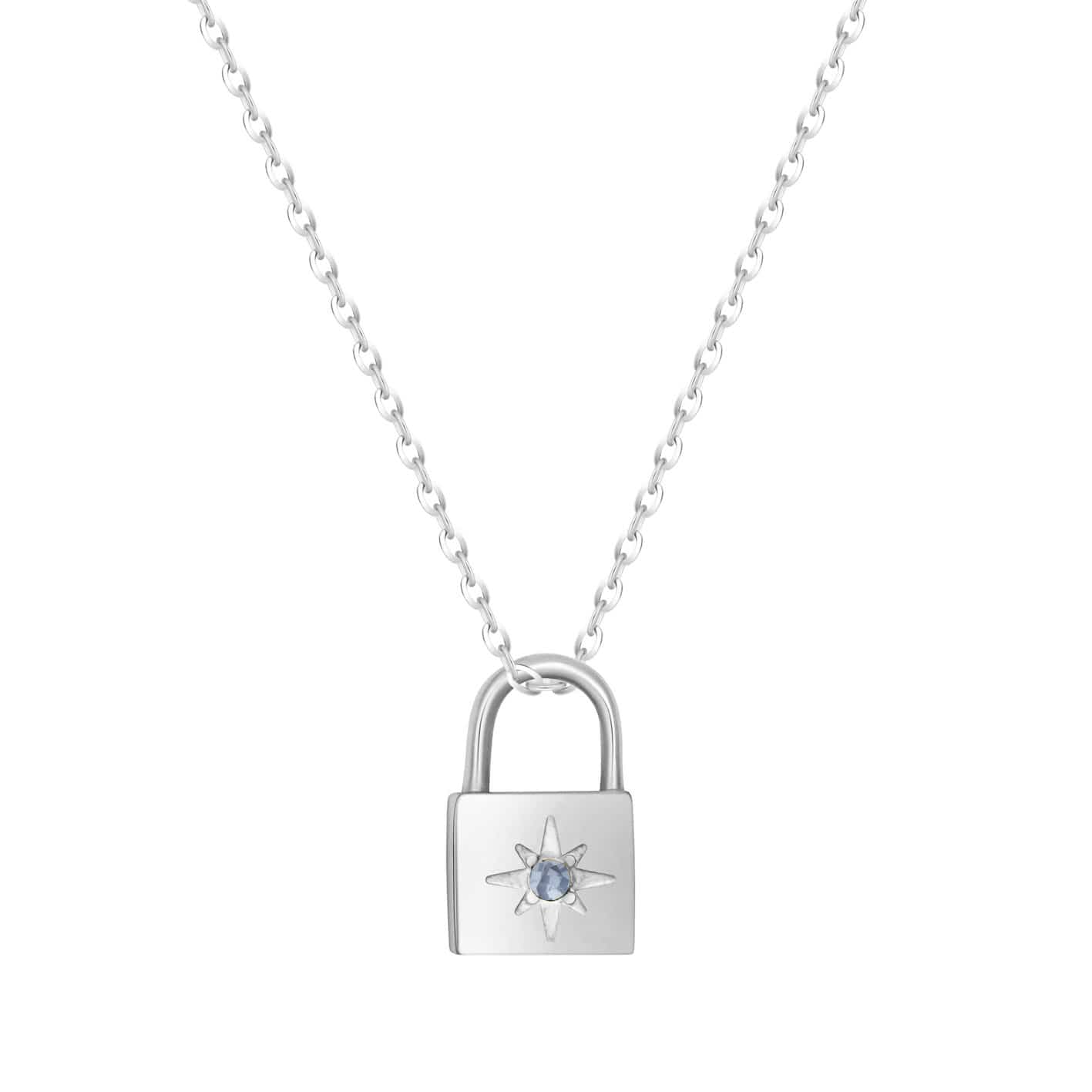 Padlock Birthstone Necklace - Image 31