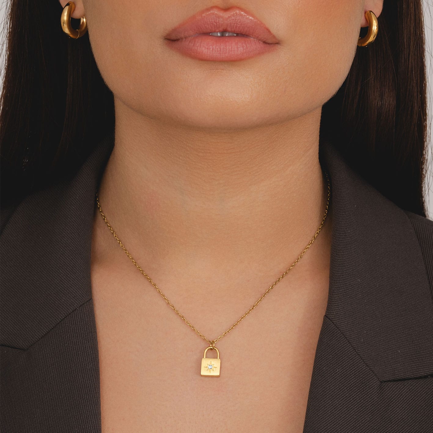 Padlock Birthstone Necklace - Image 6