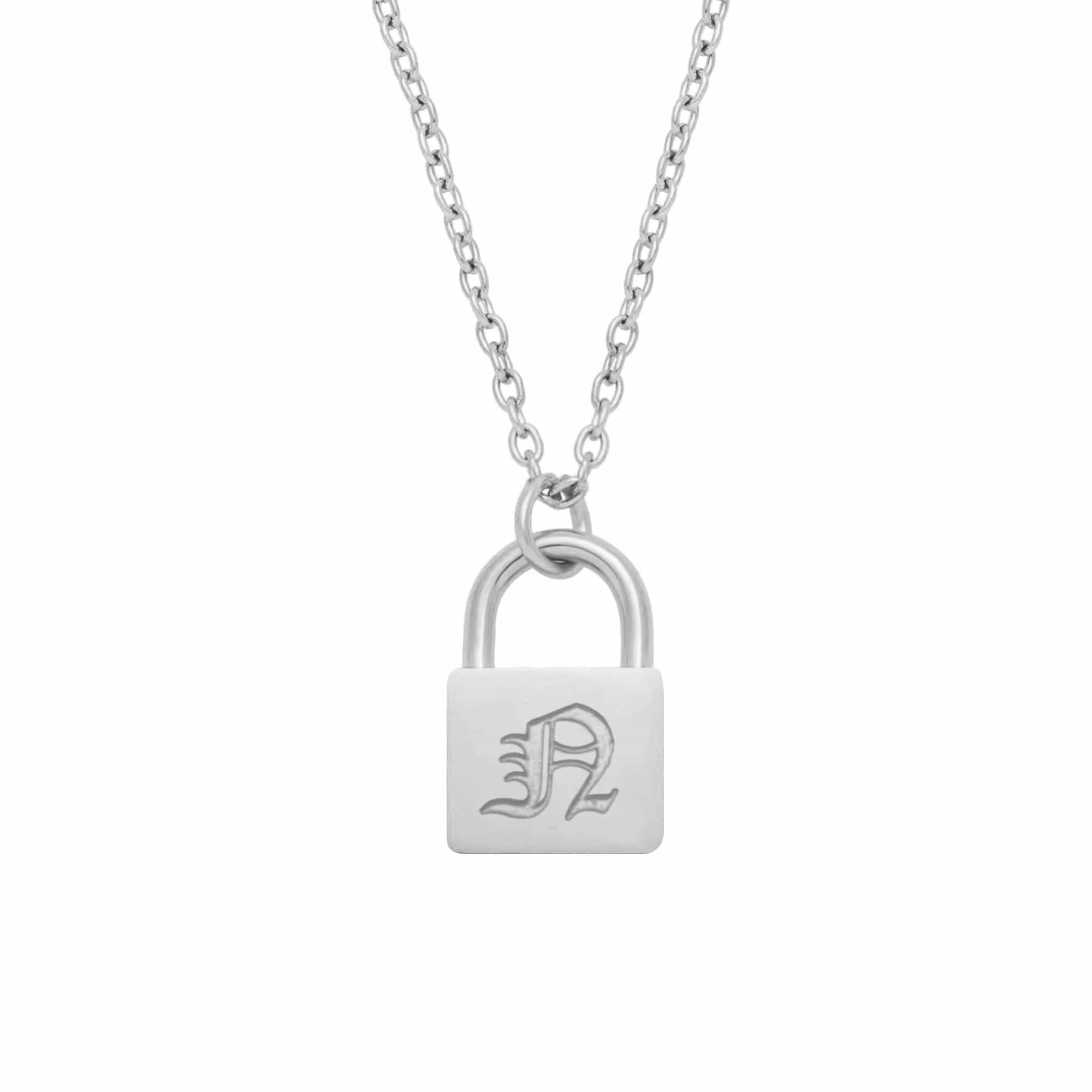 Padlock Initial Necklace - Image 10