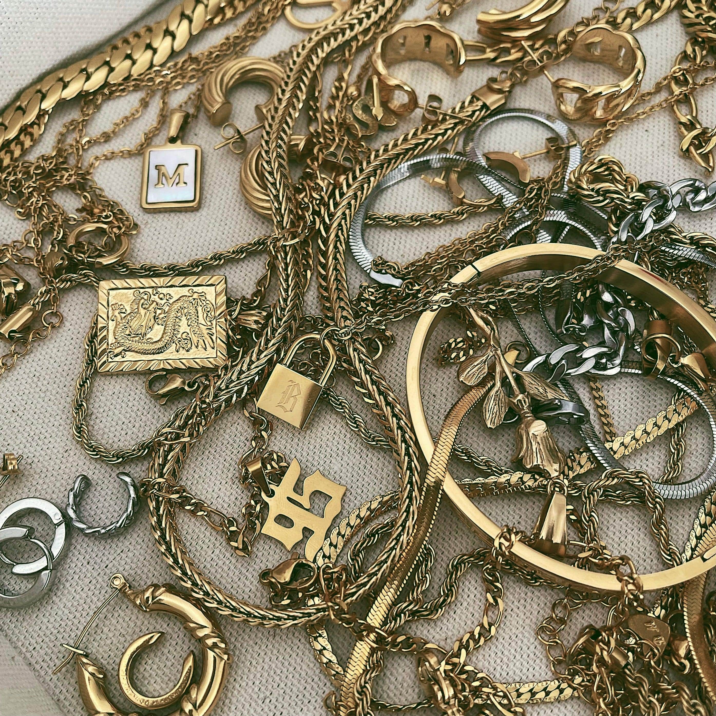 Padlock Initial Necklace - Image 6