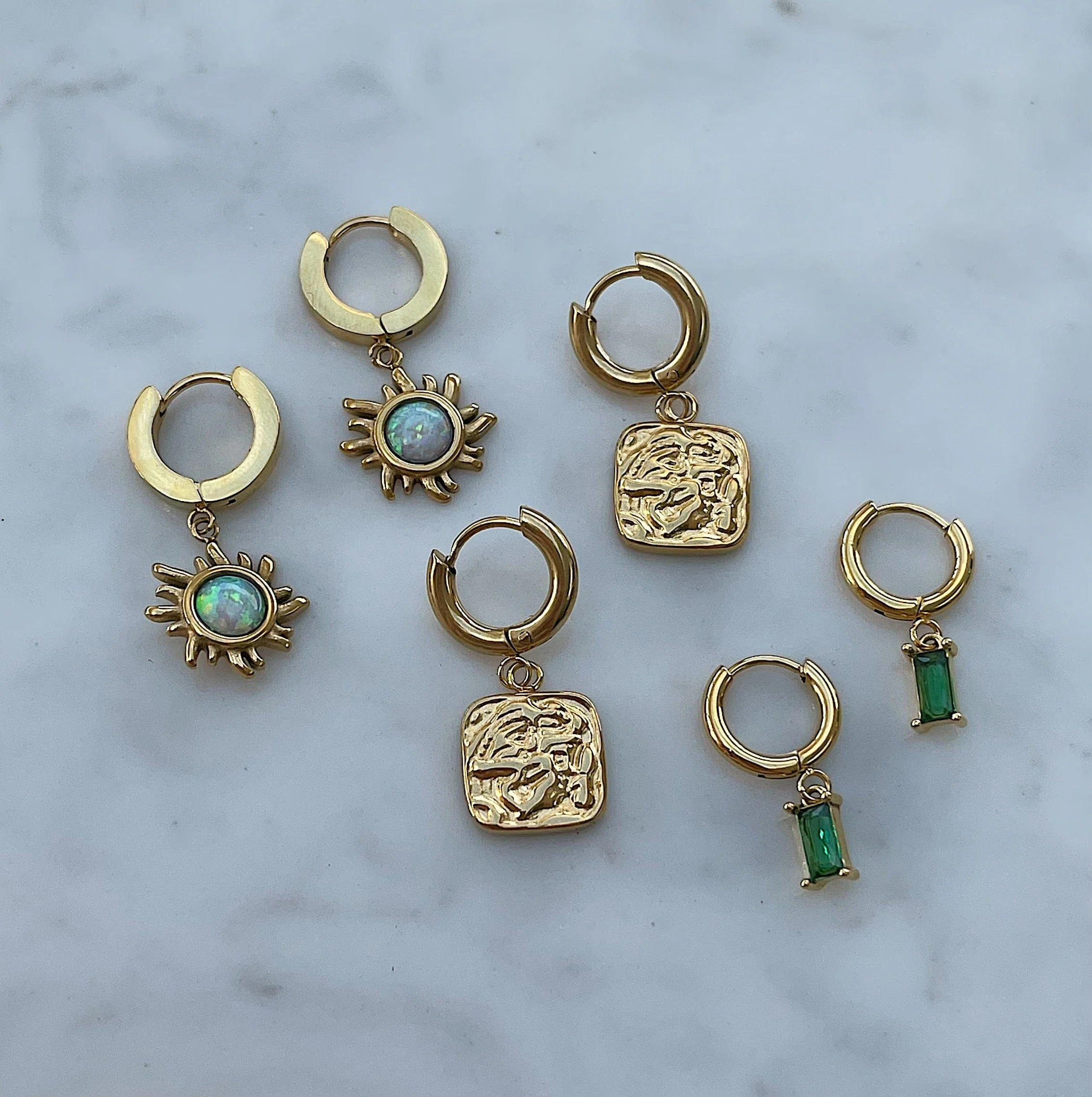 Rae Opal Sun Hoop Earrings - Image 3