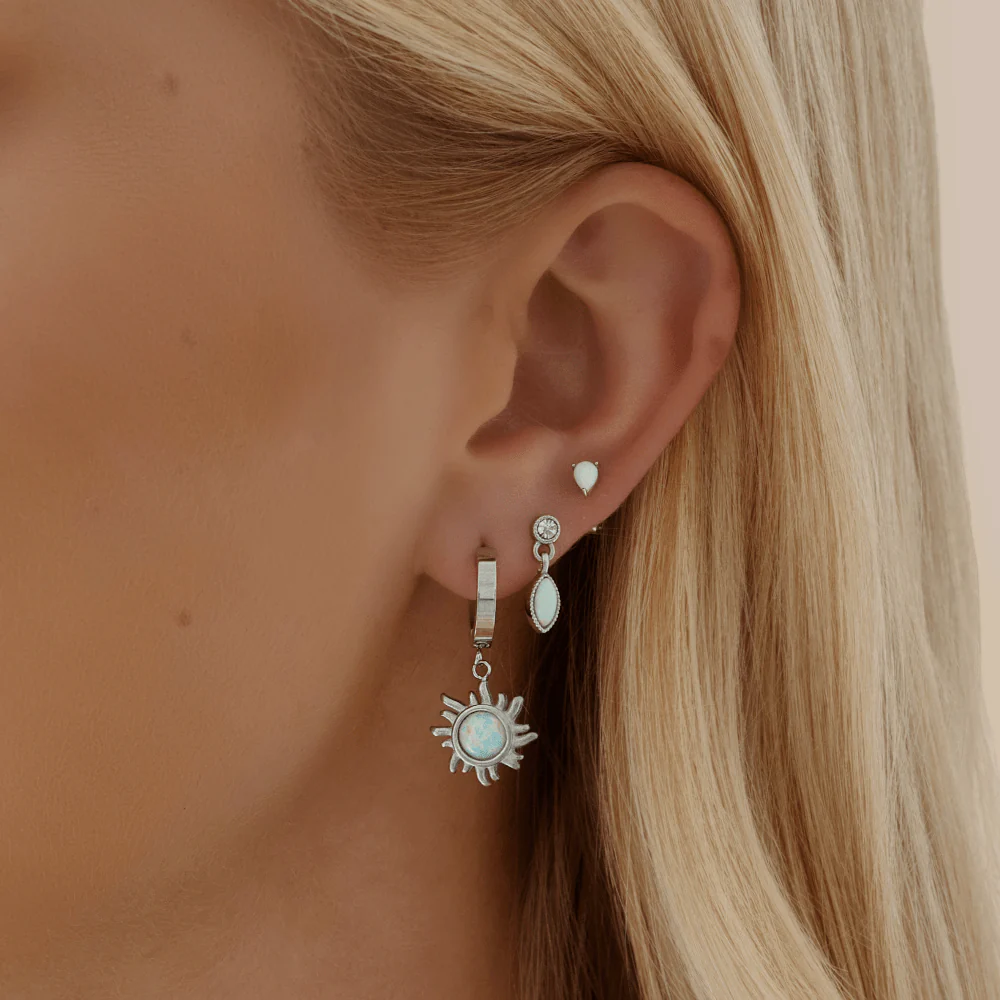 Rae Opal Sun Hoop Earrings - Image 4