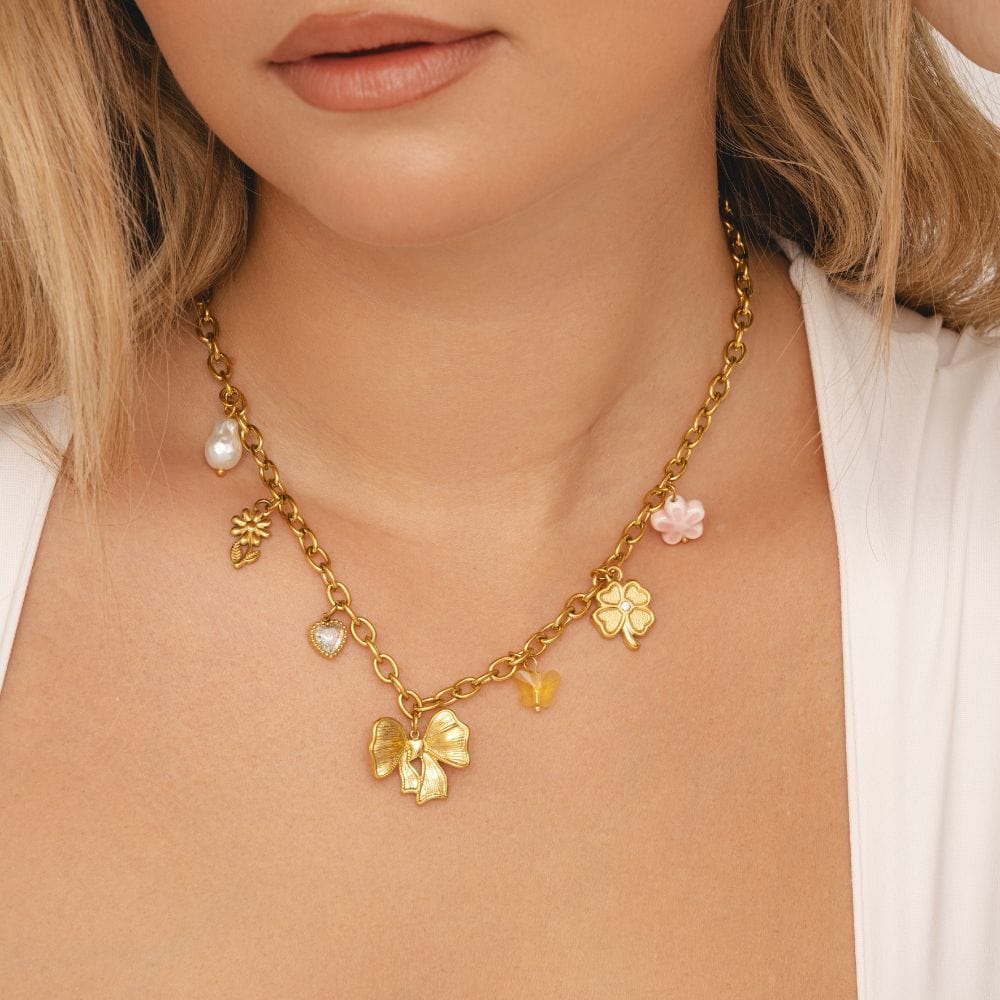 Scarlett Bow Charm Necklace - Image 2