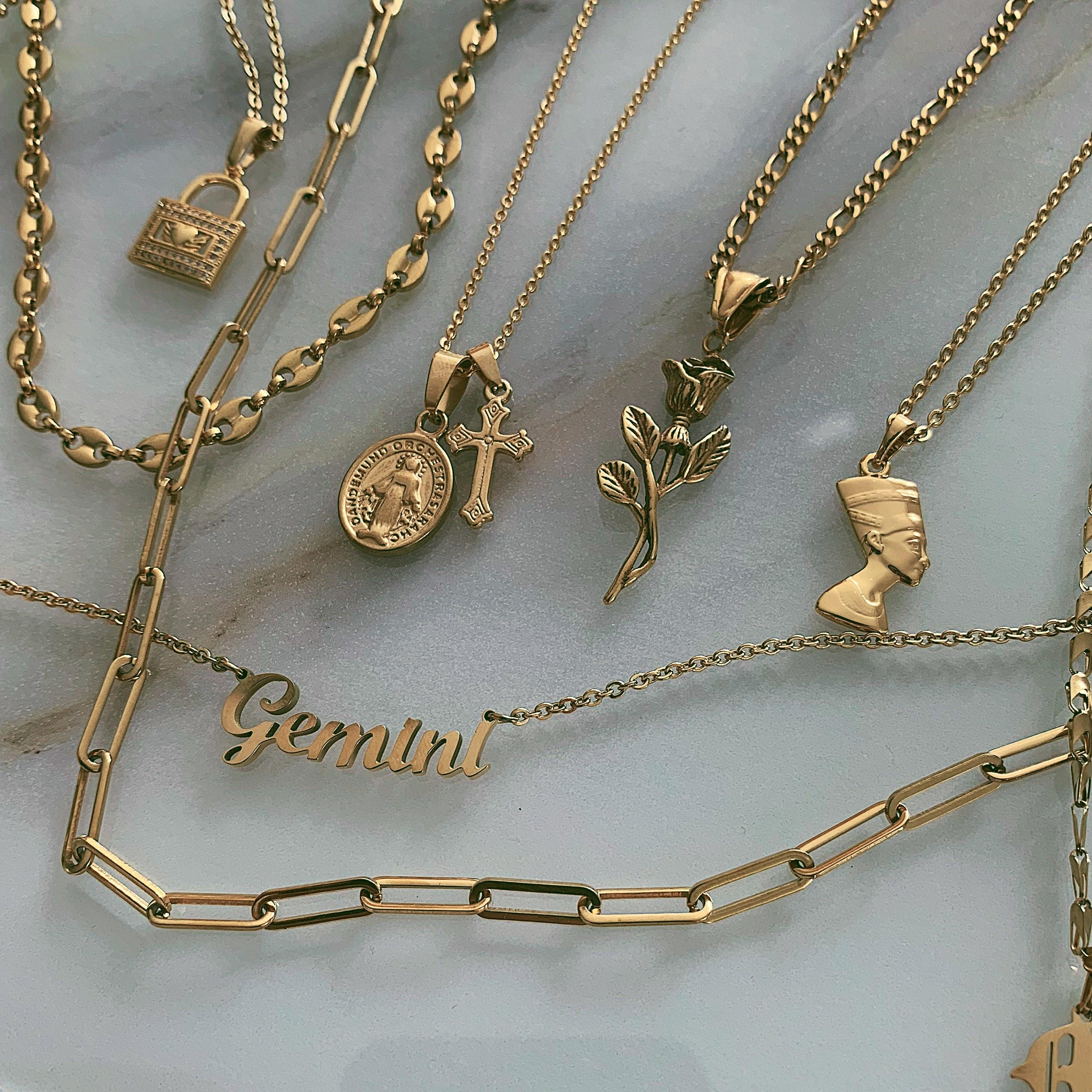 Script Zodiac Choker Necklace - Image 13