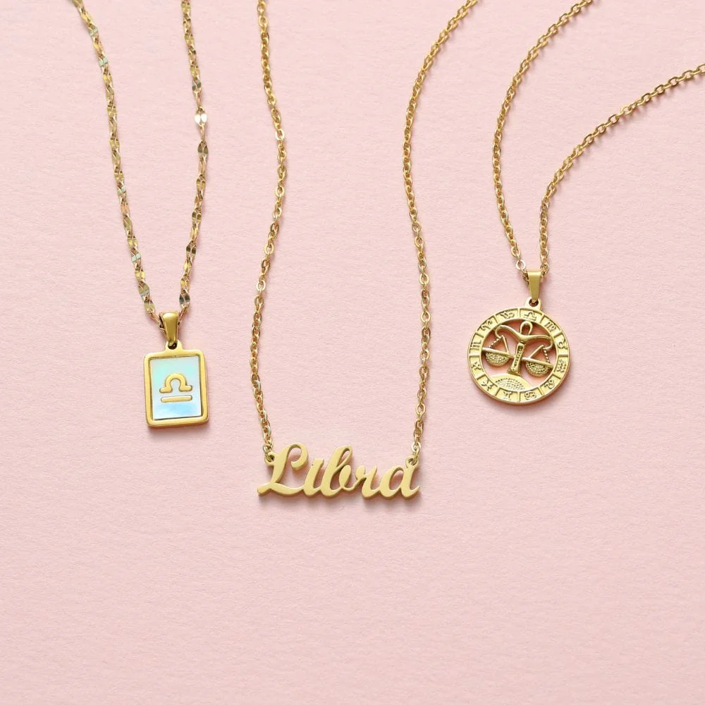 Script Zodiac Choker Necklace - Image 23