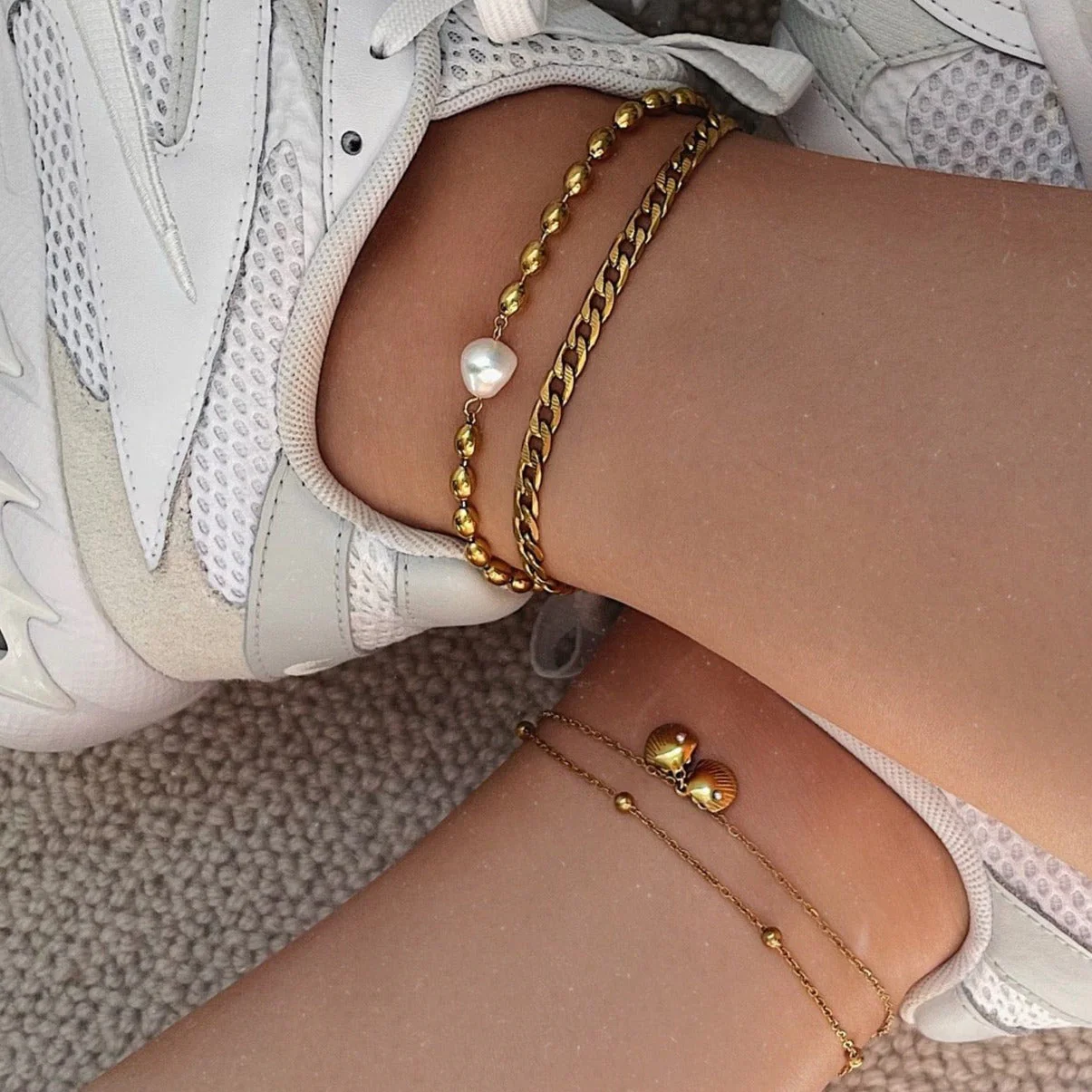 Seashell Double Anklet - Image 2