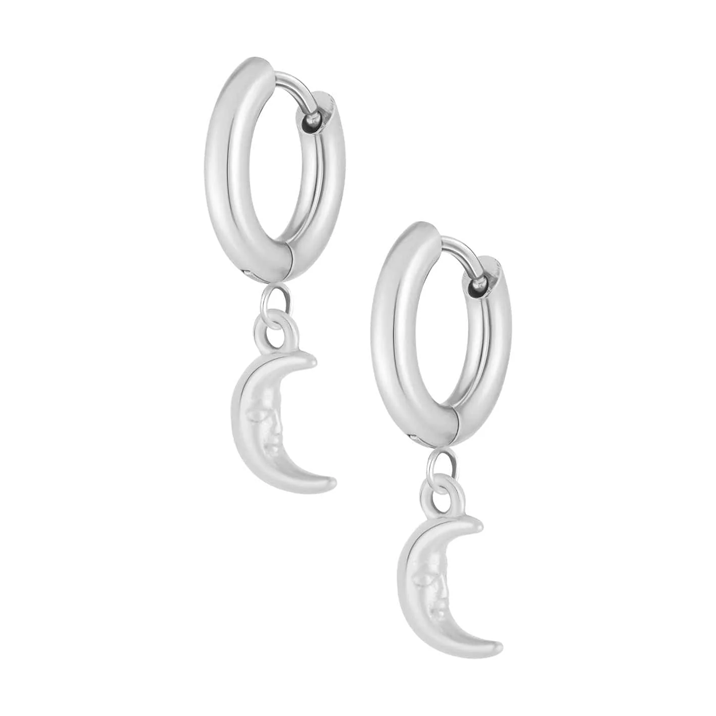 Sleep Tight Moon Hoop Earrings - Image 3