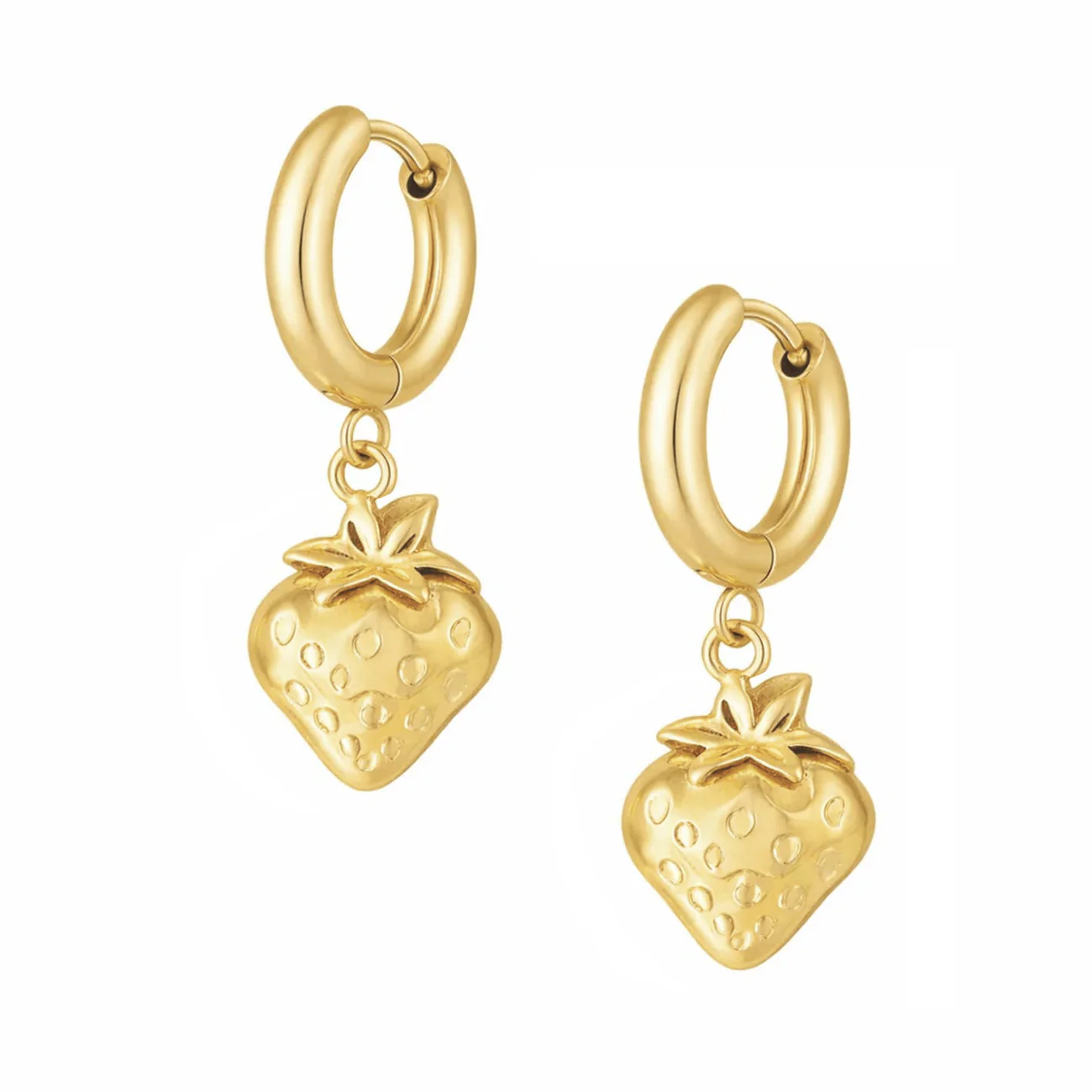 Strawberry Hoop Earrings