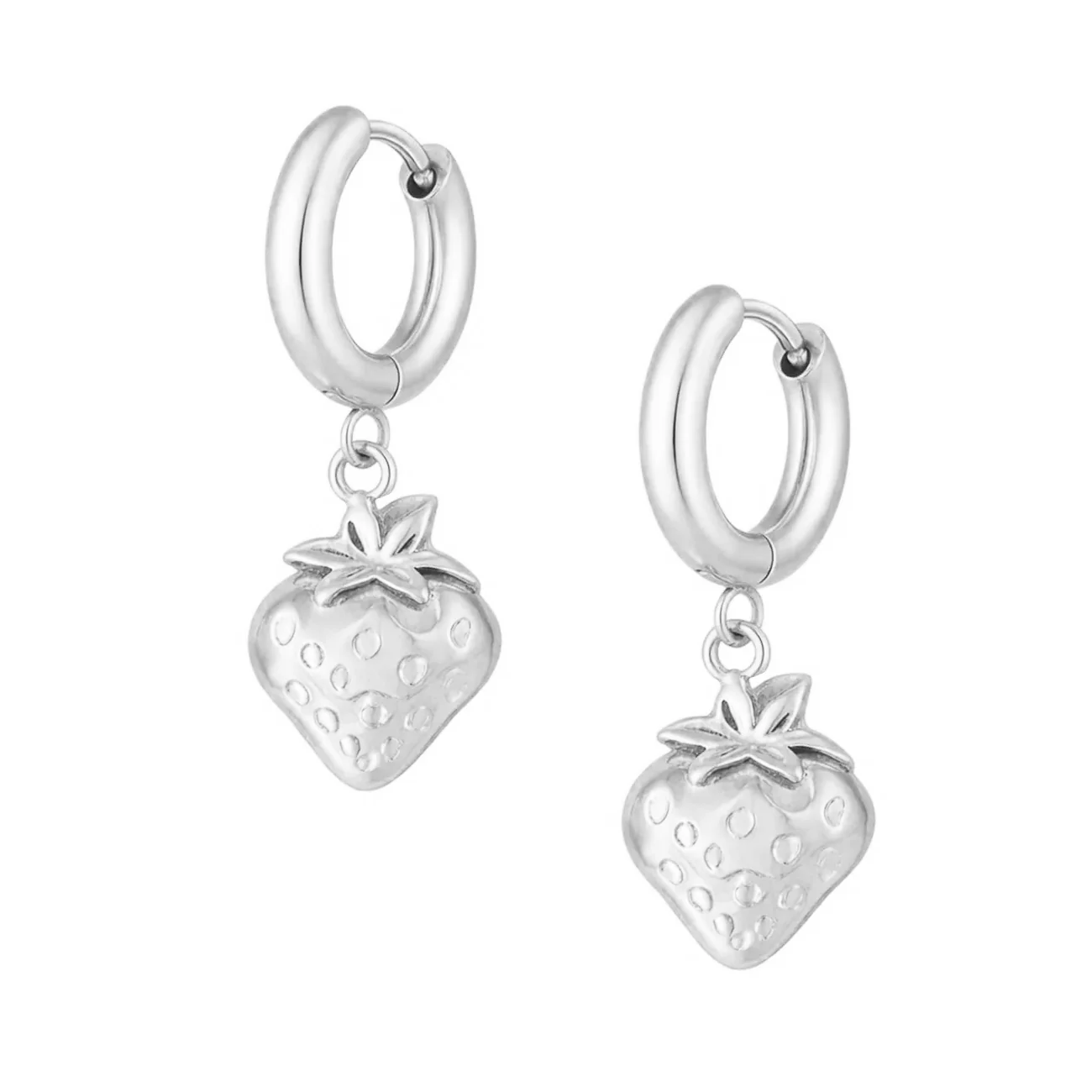 Strawberry Hoop Earrings - Image 3