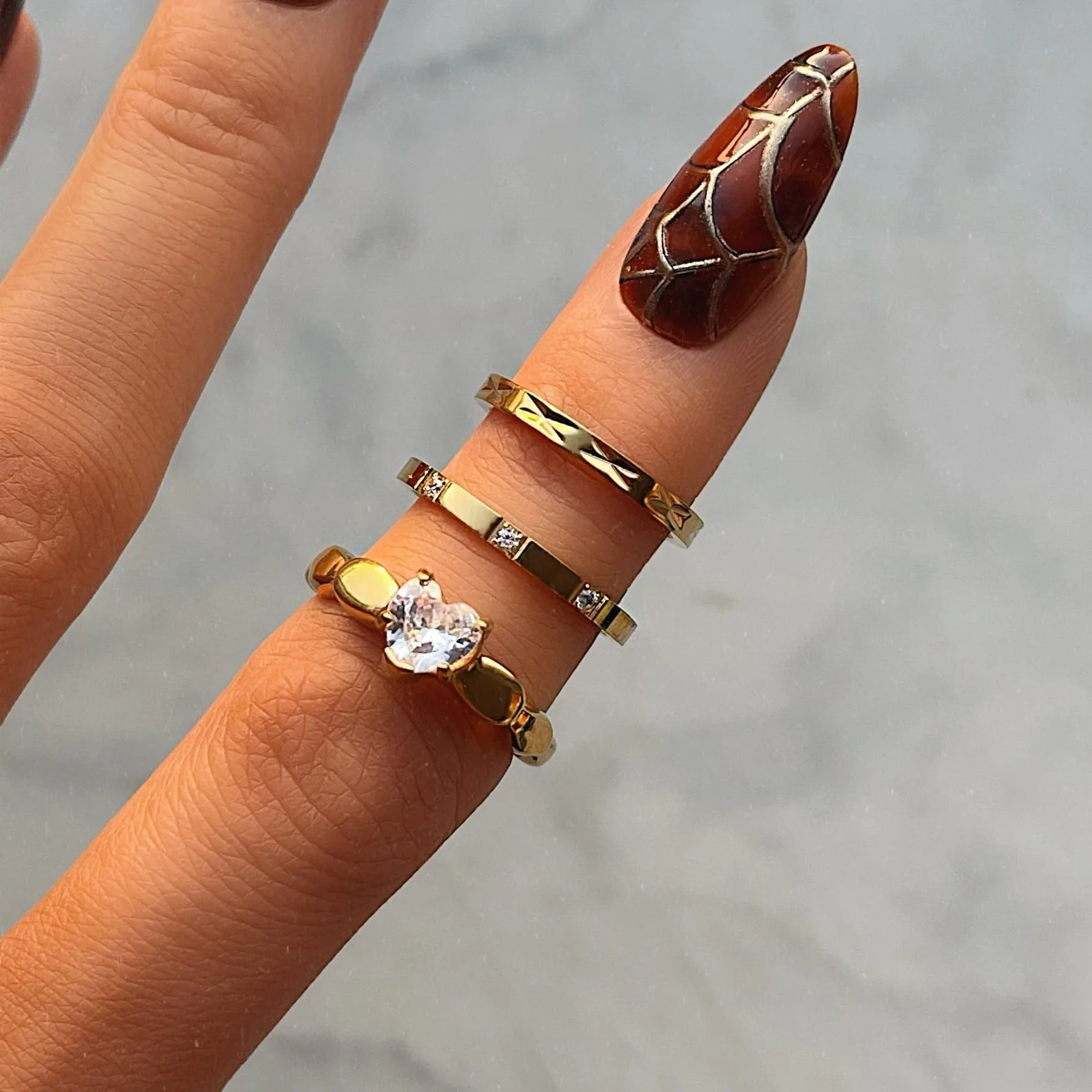 Trending Ring Bundle Gold - Image 2