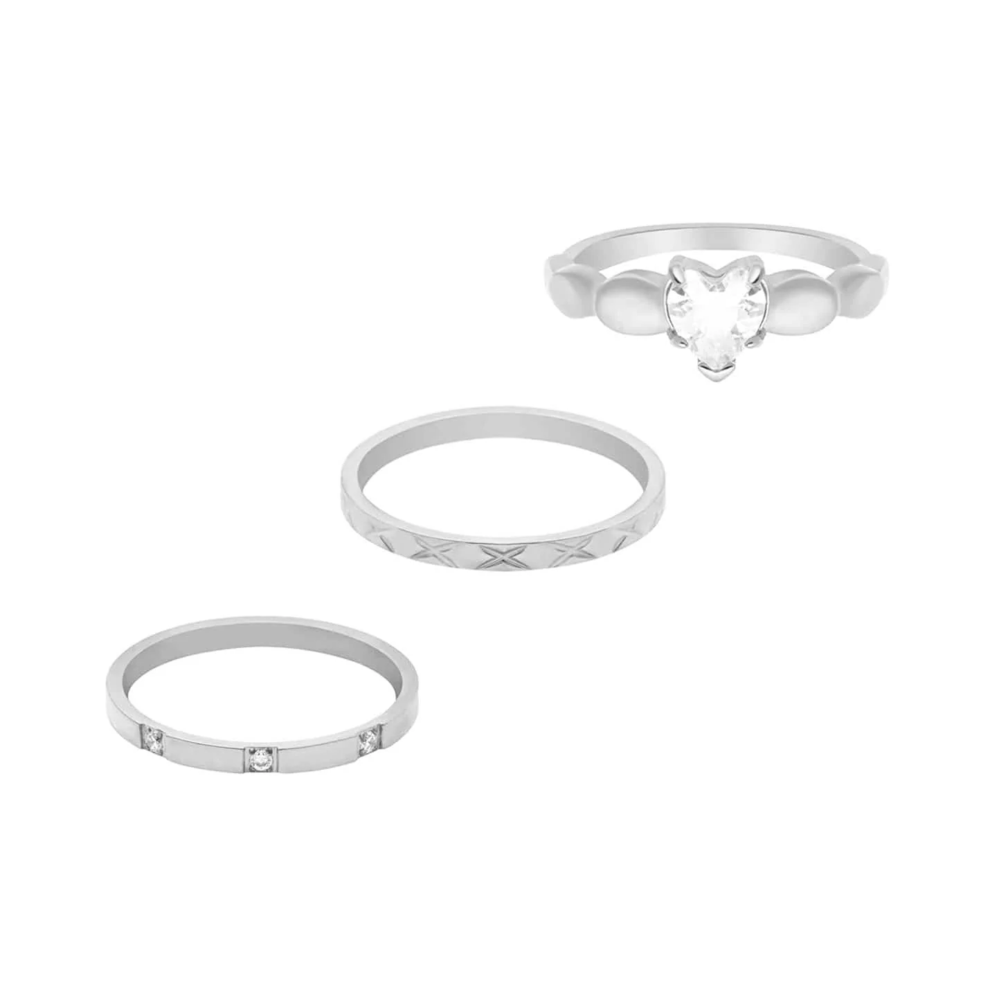 Trending Ring Bundle Silver