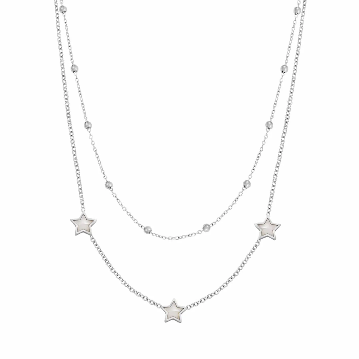 Vacation Pearl Star Layered Necklace - Image 4