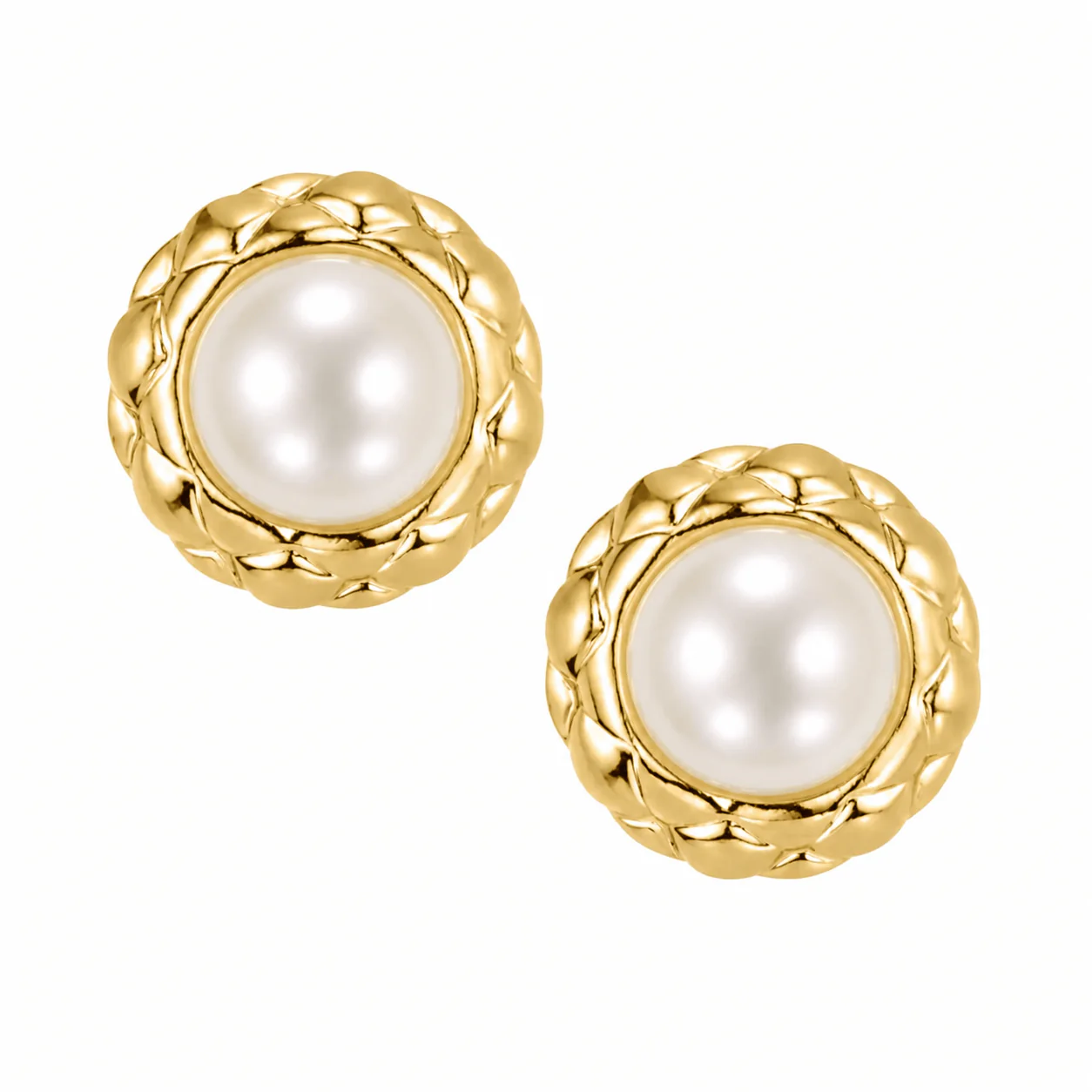 Veil Pearl Stud Earrings